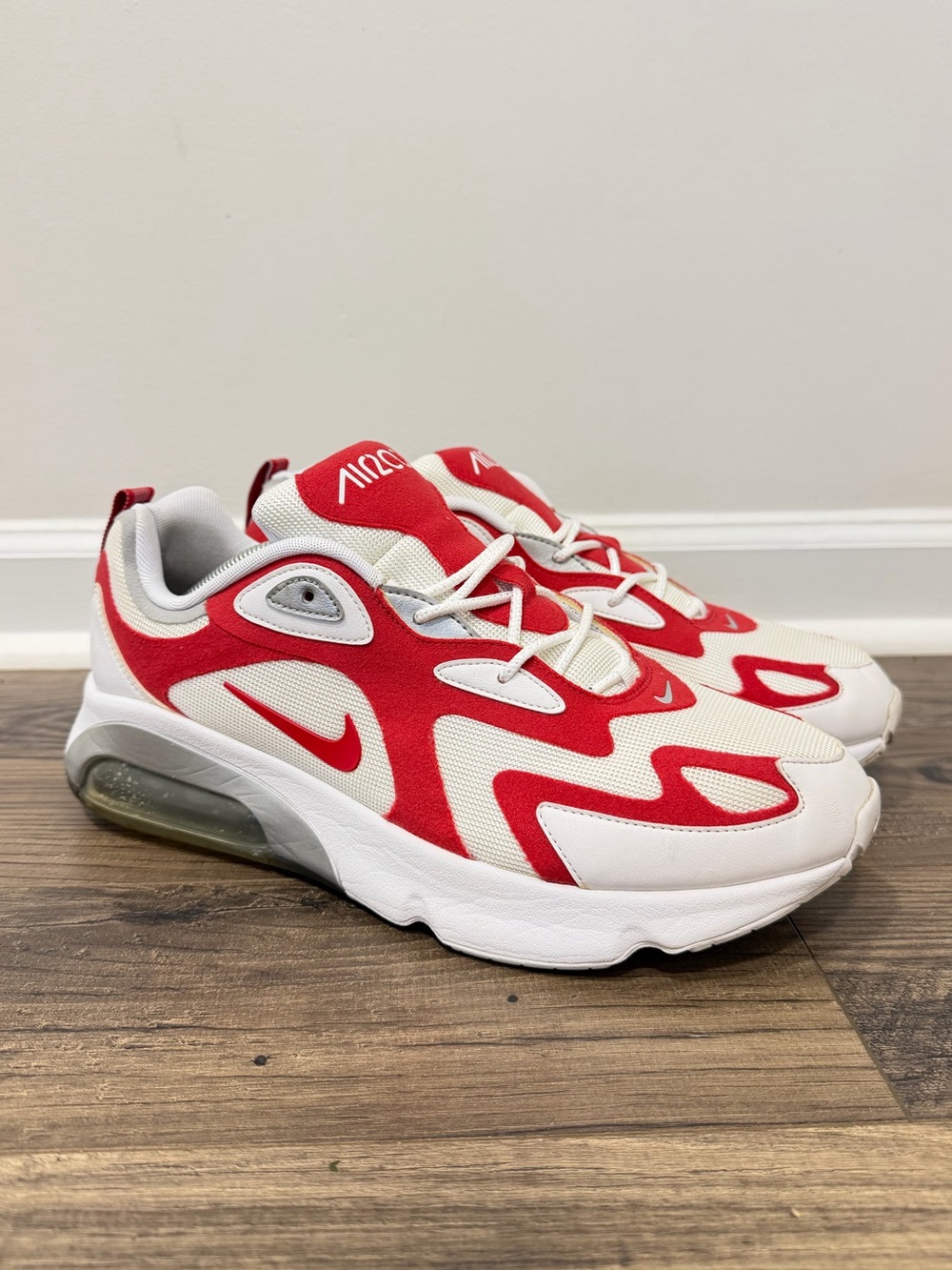 Nike Air Max AQ2568-100 Men's Red White Sneakers Size 13